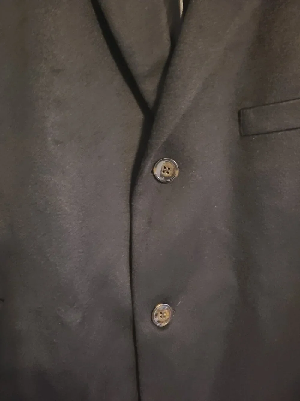 Lauren Ralph Lauren Blacck 100% Cashmere Pea Coat Overcoat Men's Size 44S